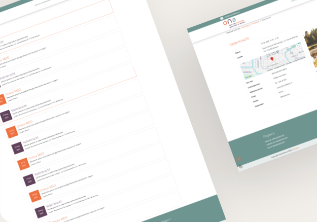 Webdelta heeft een custom kalender functie gebouwd voor de nieuwe website van AOF.