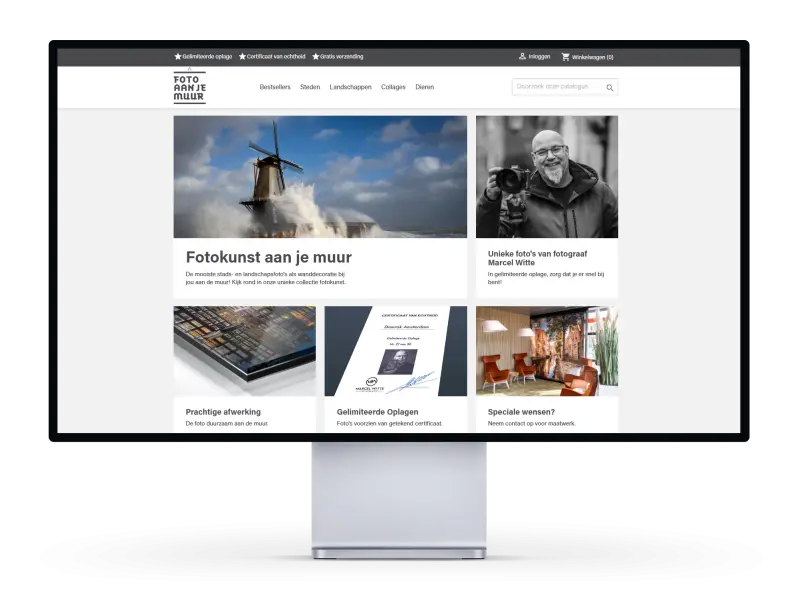 Prestashop webshop voor fotoaanjemuur.nl